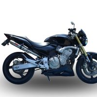 Scarico GPR compatibile con  Honda Hornet Cb 600 F 2003-2006, Deeptone Inox, Terminale di scarico omologato,fornito con db killer estraibile,catalizzatore e collettore