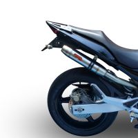 Scarico GPR compatibile con  Honda Hornet Cb 600 F 2003-2006, Deeptone Inox, Terminale di scarico omologato,fornito con db killer estraibile,catalizzatore e collettore