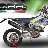 GPR escape compatível com  Husqvarna FE 350 2014-2016, Furore Poppy, Escape legal, homologado, silenciador com db killer removível e tubo de ligação específico 