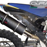 Scarico GPR compatibile con  Husqvarna FE 350 2014-2016, Furore Nero, Scarico omologato, silenziatore con db killer estraibile e raccordo specifico