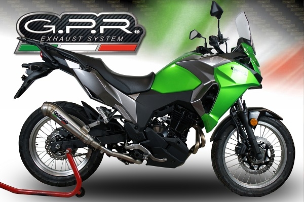 GPR exhaust compatible with  Kawasaki Versys-X 300 2017-2021, Powercone Evo, Homologated legal slip-on exhaust including removable db killer, link pipe and catalyst 