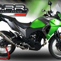 GPR exhaust compatible with  Kawasaki Versys-X 300 2017-2021, Powercone Evo, Homologated legal slip-on exhaust including removable db killer, link pipe and catalyst 