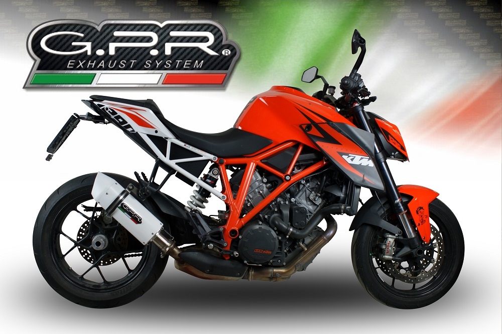 GPR exhaust compatible with  Ktm Super Duke 1290 GT 2022-2024, Albus Evo4, Homologated legal slip-on exhaust including removable db killer and link pipe 