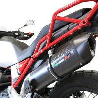 Scarico GPR compatibile con  Moto Guzzi V85 TT 2021-2023, Furore Evo4 Nero, Scarico omologato, silenziatore con db killer estraibile e raccordo specifico