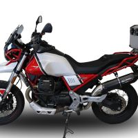 Scarico GPR compatibile con  Moto Guzzi V85 TT 2021-2023, Furore Evo4 Nero, Scarico omologato, silenziatore con db killer estraibile e raccordo specifico