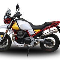 GPR exhaust compatible with  Moto Guzzi V85 TT 2021-2023, Powercone Evo, Homologated legal slip-on exhaust including removable db killer and link pipe 