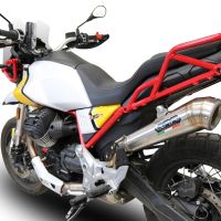 GPR exhaust compatible with  Moto Guzzi V85 TT 2021-2023, Powercone Evo, Homologated legal slip-on exhaust including removable db killer and link pipe 