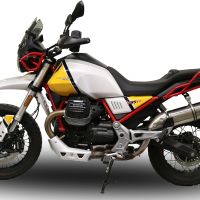 Scarico GPR compatibile con  Moto Guzzi V85 TT 2021-2023, Trioval, Scarico omologato, silenziatore con db killer estraibile e raccordo specifico