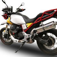 Scarico GPR compatibile con  Moto Guzzi V85 TT 2021-2023, Trioval, Scarico omologato, silenziatore con db killer estraibile e raccordo specifico