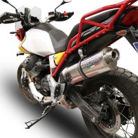 Scarico GPR compatibile con  Moto Guzzi V85 TT 2021-2023, Trioval, Scarico omologato, silenziatore con db killer estraibile e raccordo specifico