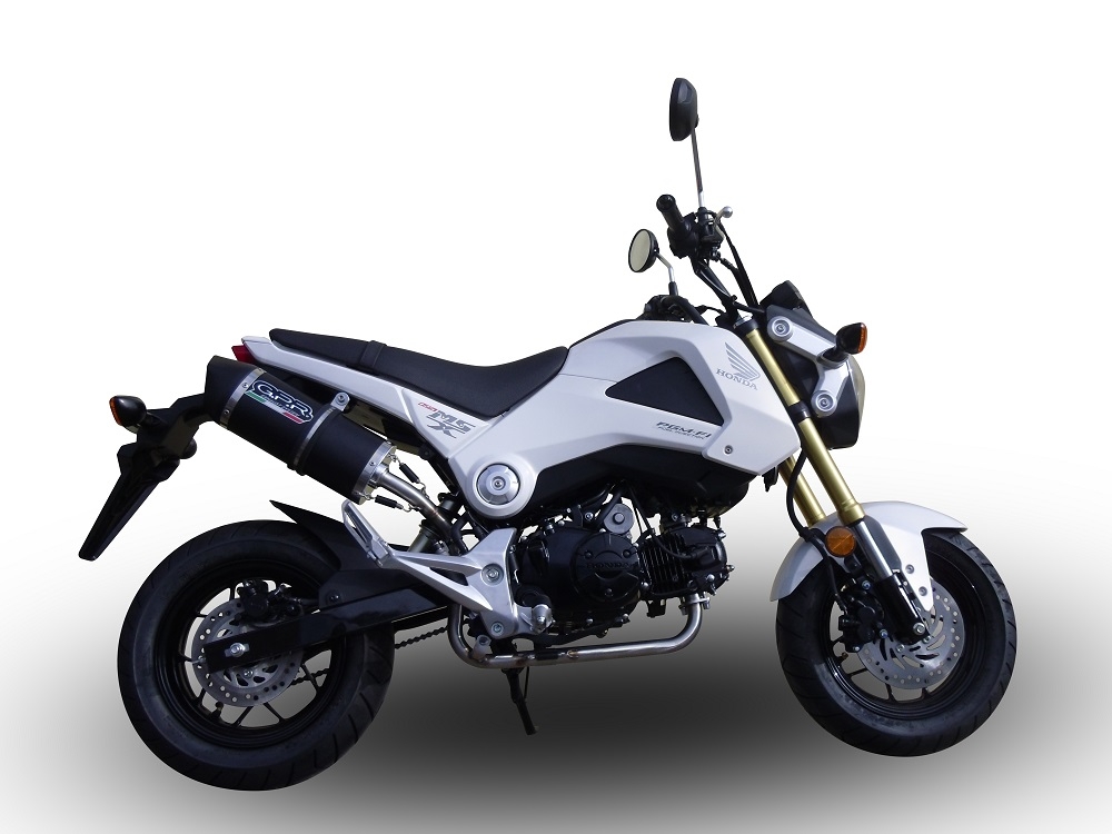 GPR exhaust compatible with  Honda Msx - Grom 125  2013-2017, Furore Nero, Racing full system exhaust  