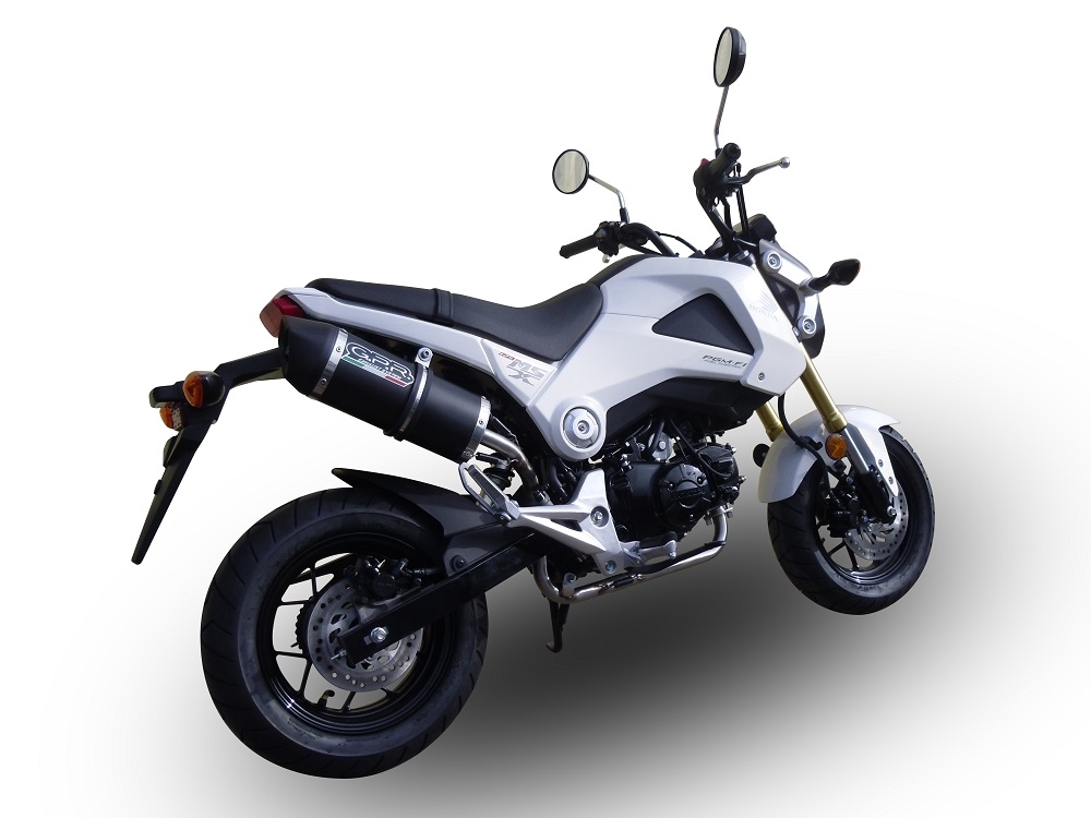 GPR exhaust compatible with  Honda Msx - Grom 125  2013-2017, Furore Nero, Racing full system exhaust  