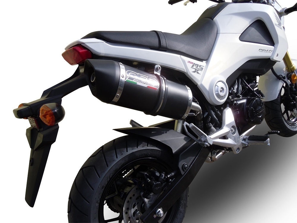 GPR exhaust compatible with  Honda Msx - Grom 125  2013-2017, Furore Nero, Racing full system exhaust  