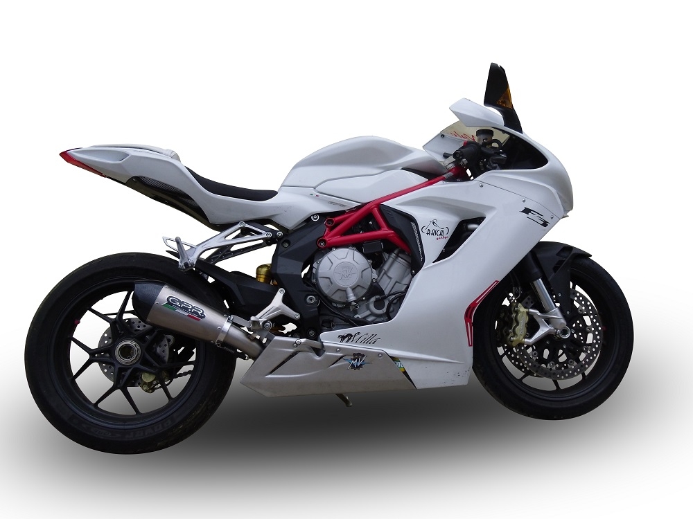 GPR escape compatible con  Mv Agusta F3 675 2012-2016, New Grand Prix Evo Titanium, Escape homologado, legal, con db killer extraíble, tubo de conexión y catalizador 
