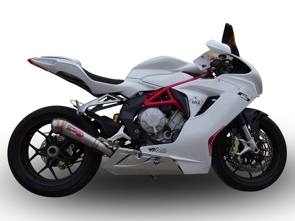 Scarico GPR compatibile con  Mv Agusta F3 675 2012-2016, Powercone Evo, Scarico omologato, silenziatore con db killer estraibile e raccordo specifico