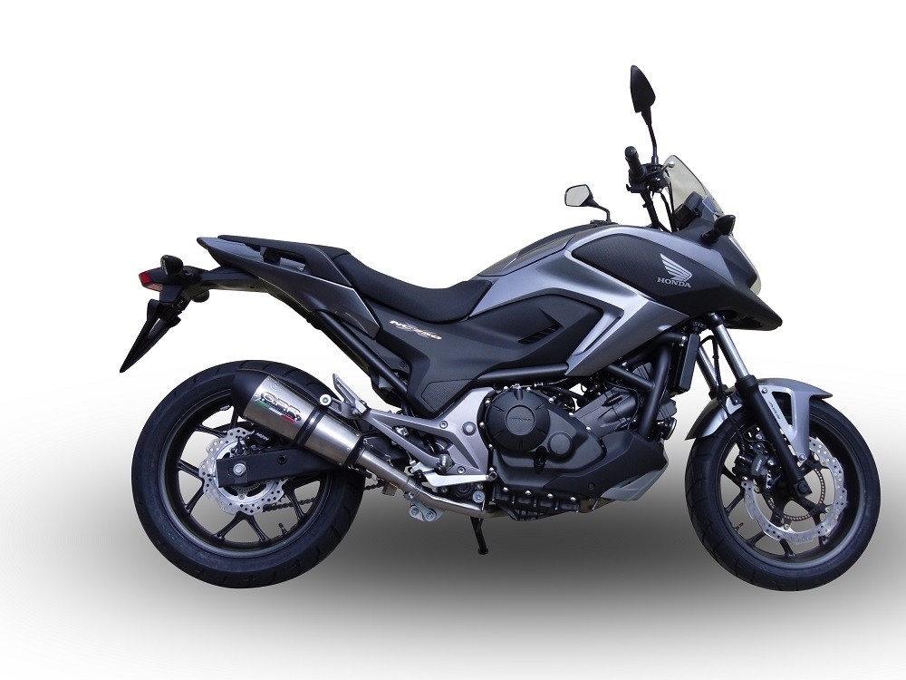 Scarico GPR compatibile con  Honda Nc 750 X - S Dct  2017-2020, New Grand Prix Evo Titanium, Scarico omologato, silenziatore con db killer estraibile e raccordo specifico
