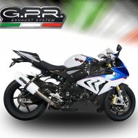 Scarico GPR compatibile con  Bmw S 1000 RR -M  2015-2016, Albus Ceramic, Scarico omologato, silenziatore con db killer estraibile e raccordo specifico