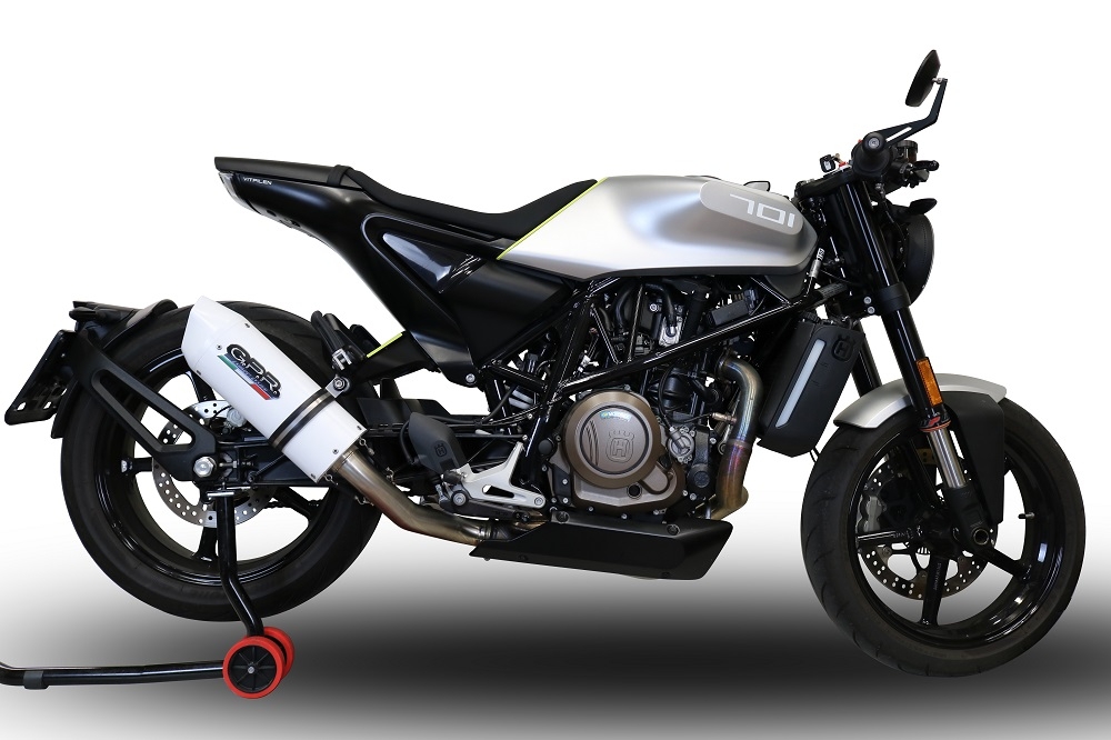 Scarico GPR compatibile con  Husqvarna Vitpilen 701 2018-2020, Albus Evo4, Scarico omologato, silenziatore con db killer estraibile e raccordo specifico