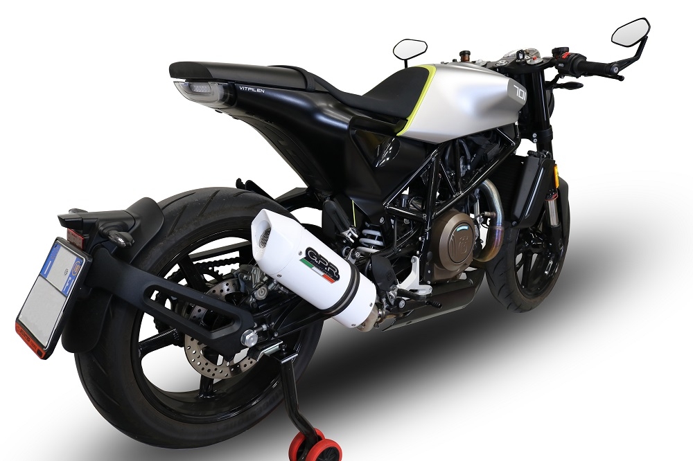 Scarico GPR compatibile con  Husqvarna Vitpilen 701 2018-2020, Albus Evo4, Scarico omologato, silenziatore con db killer estraibile e raccordo specifico