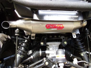 Scarico GPR compatibile con  Polaris Sportsman Xp 850 - Xp 850 Forest 2010-2014, Power Bomb, Scarico omologato, silenziatore con db killer estraibile e raccordo specifico