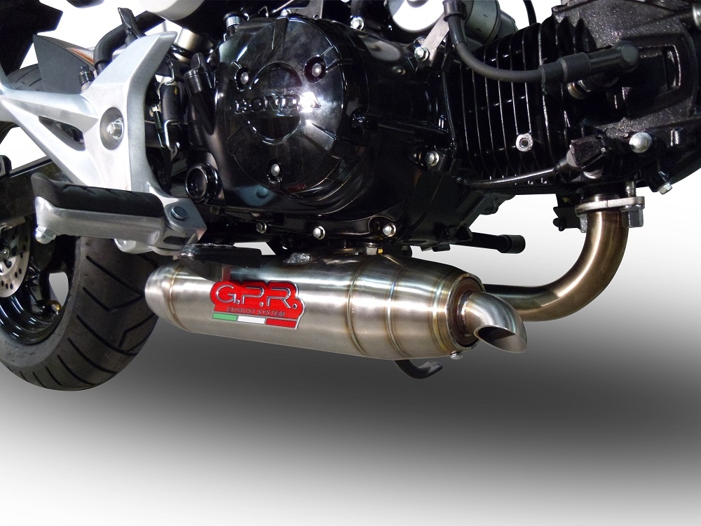 Scarico GPR compatibile con  Honda Msx - Grom 125  2013-2017, Deeptone Inox, Scarico completo omologato,fornito con db killer estraibile,catalizzatore e collettore
