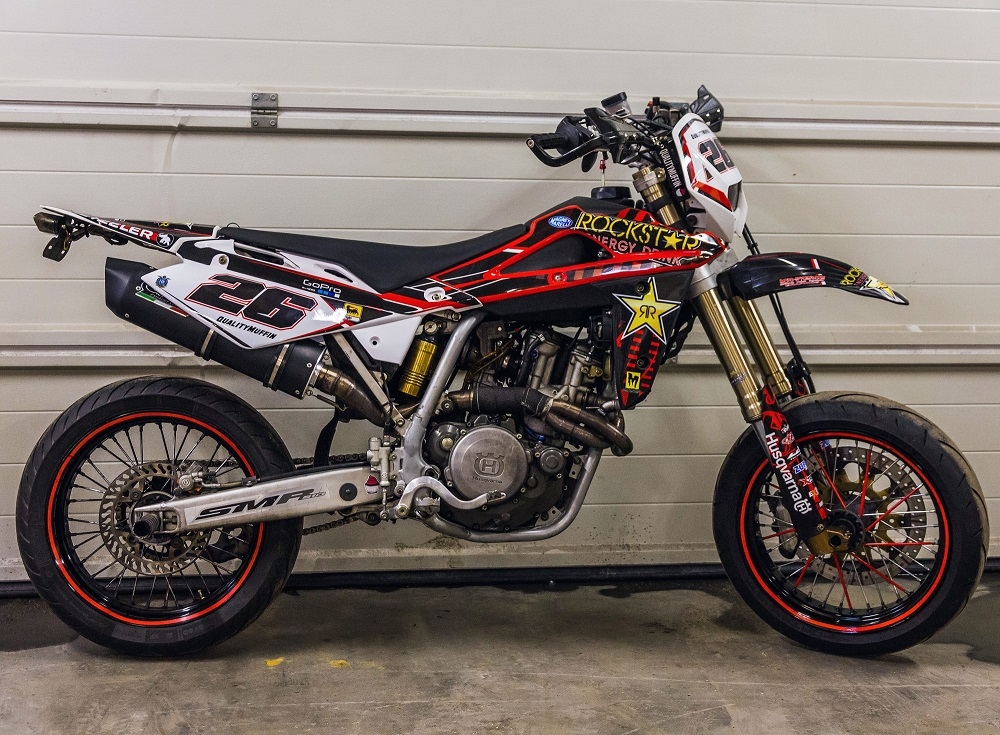 Scarico GPR compatibile con  Husqvarna Sm - Te 450 R 2004-2004, Furore Poppy, Scarico omologato, silenziatore con db killer estraibile e raccordo specifico
