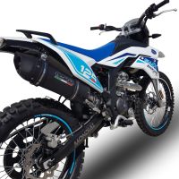 GPR exhaust compatible with  F.B. Mondial Smx 125 Enduro 2021-2023, Furore Evo4 Nero, Homologated legal slip-on exhaust including removable db killer, link pipe and catalyst 