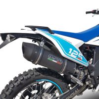 GPR exhaust compatible with  UM Motorcycles Dsr Adventure TT 125  2018-2020, Furore Evo4 Nero, Homologated legal slip-on exhaust including removable db killer, link pipe and catalyst 