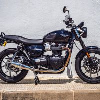 GPR exhaust compatible with  Triumph Street Twin 900 2020-2021, Vintacone, Dual Homologated legal slip-on exhaust including removable db killers and link pipes 