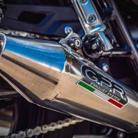 GPR exhaust compatible with  Triumph Street Twin 900 2020-2021, Vintacone, Dual Homologated legal slip-on exhaust including removable db killers and link pipes 