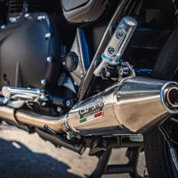 GPR exhaust compatible with  Triumph Street Twin 900 2020-2021, Vintacone, Dual Homologated legal slip-on exhaust including removable db killers and link pipes 