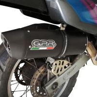 Scarico GPR compatibile con  Yamaha Xtz 750 Supertenere 1989-1997, Furore Nero, Scarico omologato, silenziatore con db killer estraibile e raccordo specifico