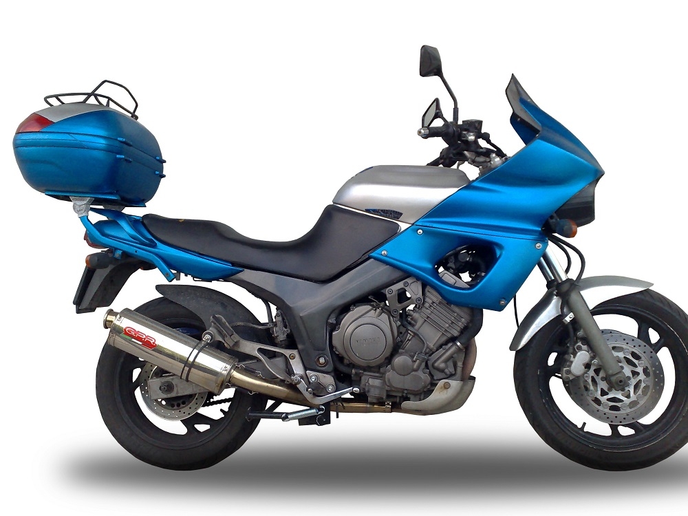 GPR exhaust compatible with  Yamaha Tdm 850 1991-2001, Trioval, Dual Homologated legal slip-on exhaust including removable db killers and link pipes 