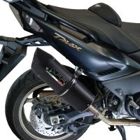 GPR exhaust compatible with  Yamaha T-Max 530 2012-2016, Furore Nero, Homologated legal full system exhaust, including removable db killer and catalyst 