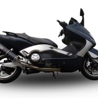 GPR exhaust compatible with  Yamaha T-Max 530 2017-2021, Furore Nero, Racing full system exhaust, including removable db killer 