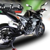 GPR exhaust compatible with  Ktm Duke 790 2017-2020, Albus Evo4, Homologated legal slip-on exhaust including removable db killer and link pipe 