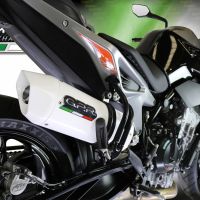 GPR exhaust compatible with  Ktm Duke 790 2017-2020, Albus Evo4, Homologated legal slip-on exhaust including removable db killer and link pipe 