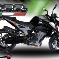 Scarico GPR compatibile con  Ktm Duke 790 2021-2024, Furore Evo4 Nero, Scarico omologato, silenziatore con db killer estraibile e raccordo specifico