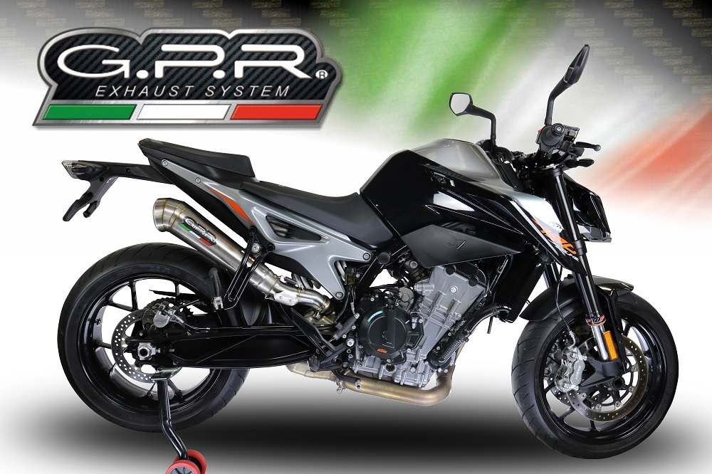 Scarico GPR compatibile con  Ktm Duke 790 2017-2020, Powercone Evo, Scarico omologato, silenziatore con db killer estraibile e raccordo specifico
