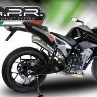 Scarico GPR compatibile con  Ktm Duke 790 2017-2020, Powercone Evo, Scarico omologato, silenziatore con db killer estraibile e raccordo specifico