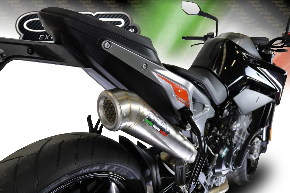 Scarico GPR compatibile con  Ktm Duke 790 2017-2020, Powercone Evo, Scarico omologato, silenziatore con db killer estraibile e raccordo specifico