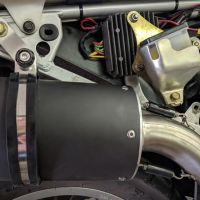 GPR exhaust compatible with  Honda Transalp Xl 600 V 1996-1999, Satinox , Homologated legal slip-on exhaust including removable db killer and link pipe 