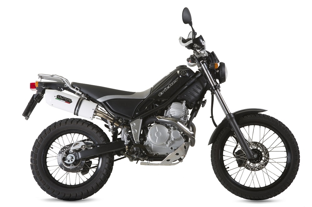 GPR exhaust compatible with  Yamaha Tricker 250 2005-2008, Albus Ceramic, Homologated legal slip-on exhaust including removable db killer and link pipe 