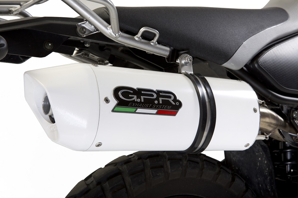 GPR exhaust compatible with  Yamaha Tricker 250 2005-2008, Albus Ceramic, Homologated legal slip-on exhaust including removable db killer and link pipe 