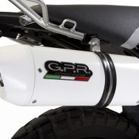 GPR exhaust compatible with  Yamaha Tricker 250 2005-2008, Albus Ceramic, Homologated legal slip-on exhaust including removable db killer and link pipe 