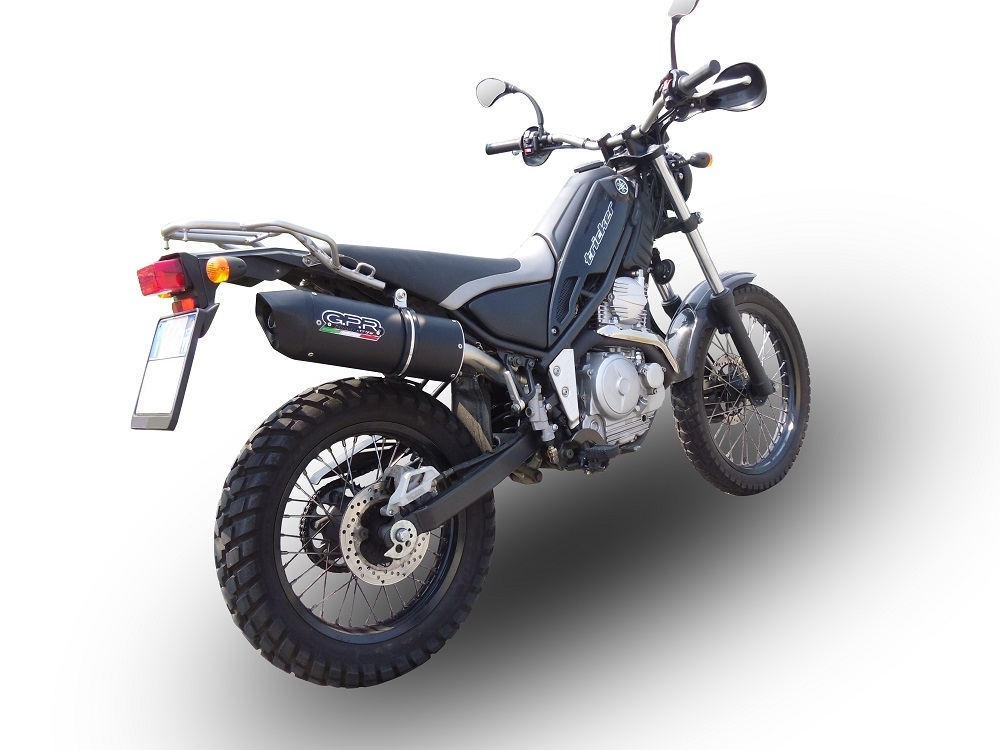Scarico GPR compatibile con  Yamaha Tricker 250 2005-2008, Furore Nero, Scarico omologato, silenziatore con db killer estraibile e raccordo specifico