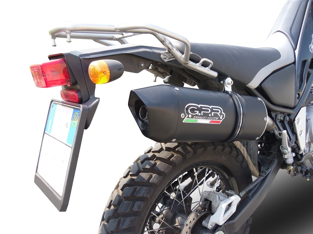 Scarico GPR compatibile con  Yamaha Tricker 250 2005-2008, Furore Nero, Scarico omologato, silenziatore con db killer estraibile e raccordo specifico