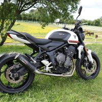 GPR exhaust compatible with  Triumph Trident 660 2021-2024, M3 Black Titanium, Racing full system exhaust, including removable db killer 