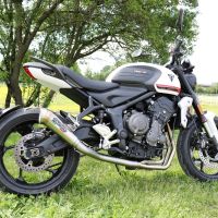 GPR exhaust compatible with  Triumph Trident 660 2021-2024, Powercone Evo, Homologated legal full system exhaust, including removable db killer and catalyst 