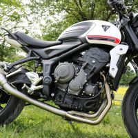 GPR exhaust compatible with  Triumph Trident 660 2021-2024, Powercone Evo, Homologated legal full system exhaust, including removable db killer and catalyst 